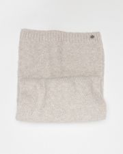 WHITE WOMEN'S KNITTED SCARF