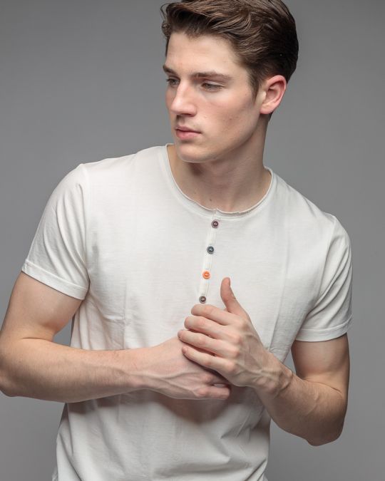 WHITE MEN'S SHORT SLEEVE T-SHIRT 1D26SS4019SS0105