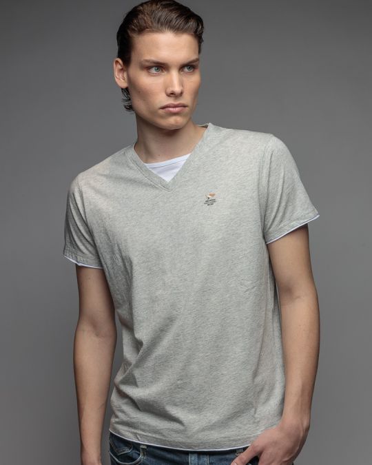 GREY FÉRFI RÖVID UJJÚ PÓLÓ 1D26SS4055SS0105