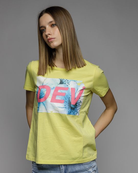 YELLOW WOMEN'S SHORT SLEEVE T-SHIRT 2D26SS4540SS0105