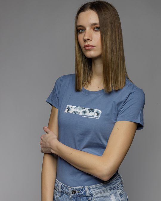 BLUE WOMEN'S SHORT SLEEVE T-SHIRT 2D26SS4541SS0105