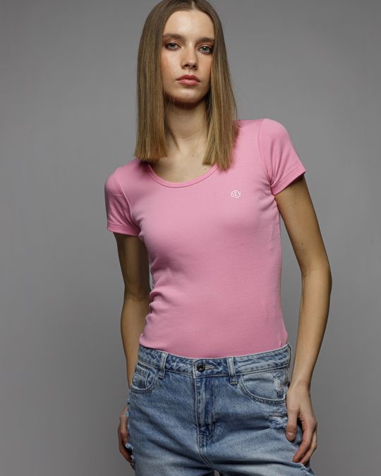 PINK WOMEN'S SHORT SLEEVE T-SHIRT 2D26SS4521SS3305