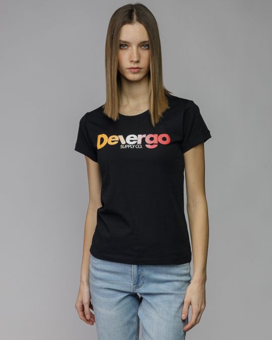 BLACK WOMEN'S SHORT SLEEVE T-SHIRT 2D26SS4544SS0105