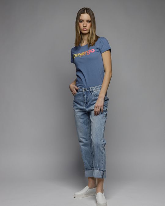 BLUE WOMEN'S SHORT SLEEVE T-SHIRT 2D26SS4544SS0105