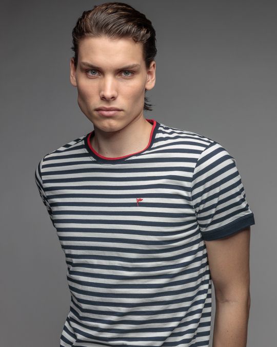 BLUE MEN'S SHORT SLEEVE T-SHIRT 1D26SS4030SS0105