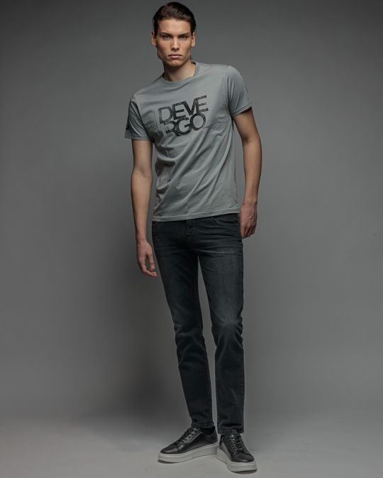 GREY MEN'S SHORT SLEEVE T-SHIRT 1D26SS4033SS0105