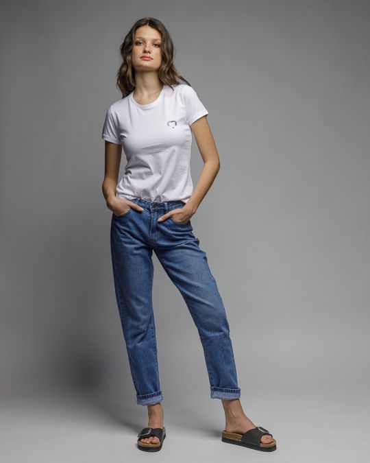 WHITE WOMEN'S SHORT SLEEVE T-SHIRT 2D26SS4530SS0105