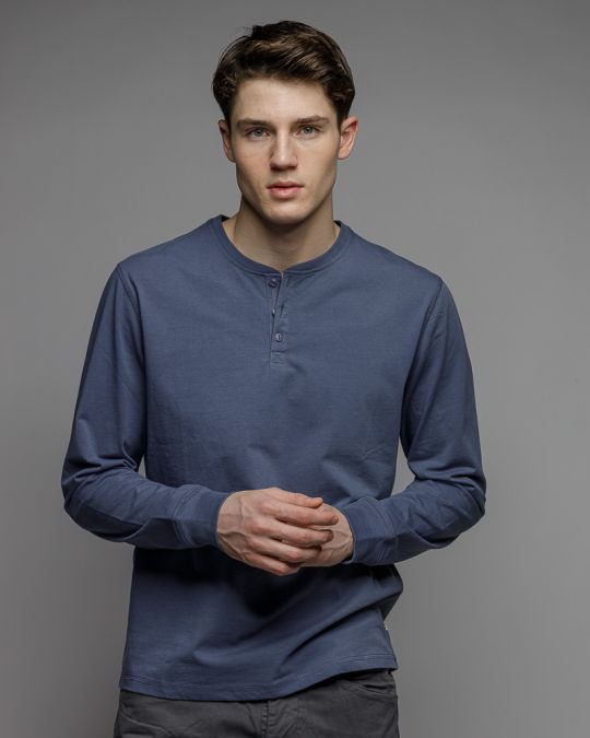 BLUE MEN'S LONG SLEEVE T-SHIRT 1D26SS4000LS0105