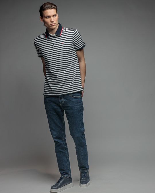 BLUE MEN'S SHORT SLEEVE T-SHIRT 1D26SS4028SS0105