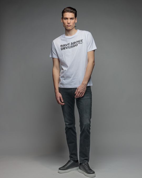 WHITE MEN'S SHORT SLEEVE T-SHIRT 1D26SS4040SS0105