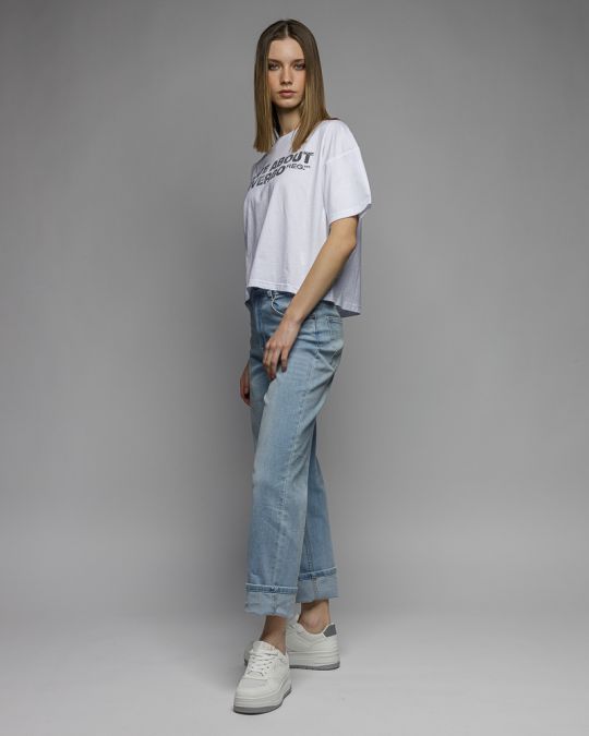 WHITE WOMEN'S SHORT SLEEVE T-SHIRT 2D26SS4526SS0105