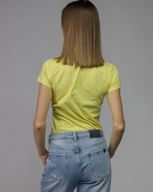 YELLOW WOMEN'S SHORT SLEEVE T-SHIRT 2D26SS4541SS0105