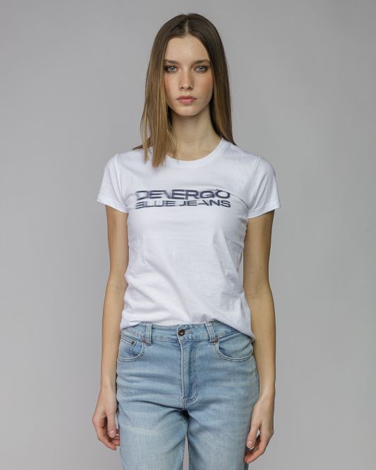 WHITE WOMEN'S SHORT SLEEVE T-SHIRT 2D26SS4549SS0105