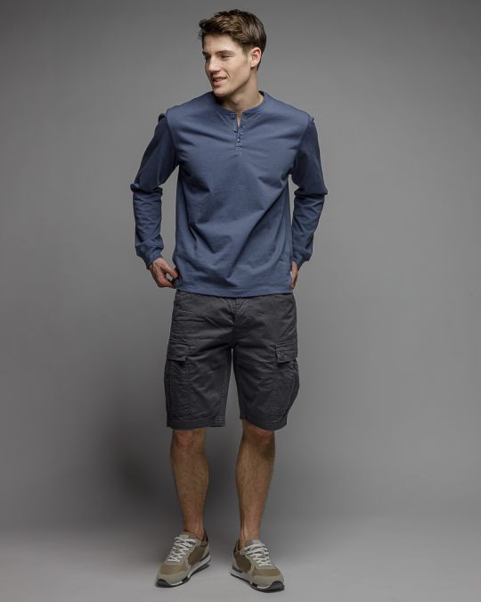 BLUE MEN'S LONG SLEEVE T-SHIRT 1D26SS4000LS0105