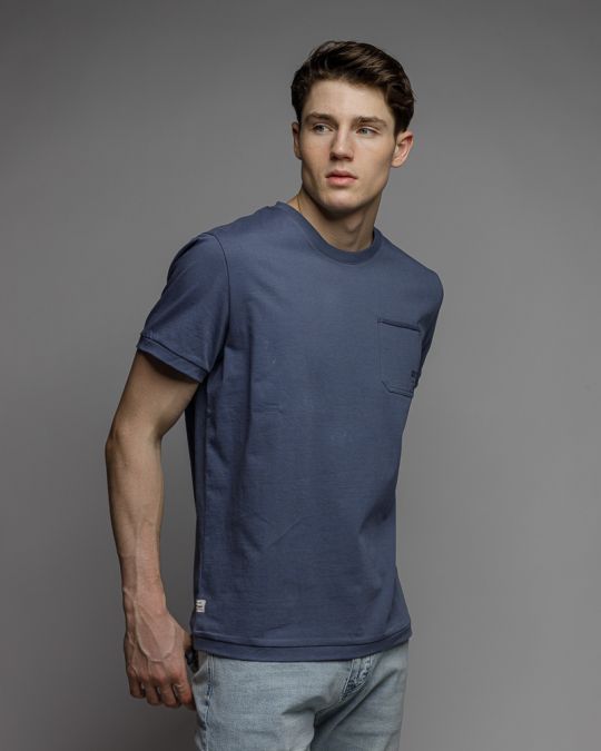 BLUE MEN'S SHORT SLEEVE T-SHIRT 1D26SS4046SS0105