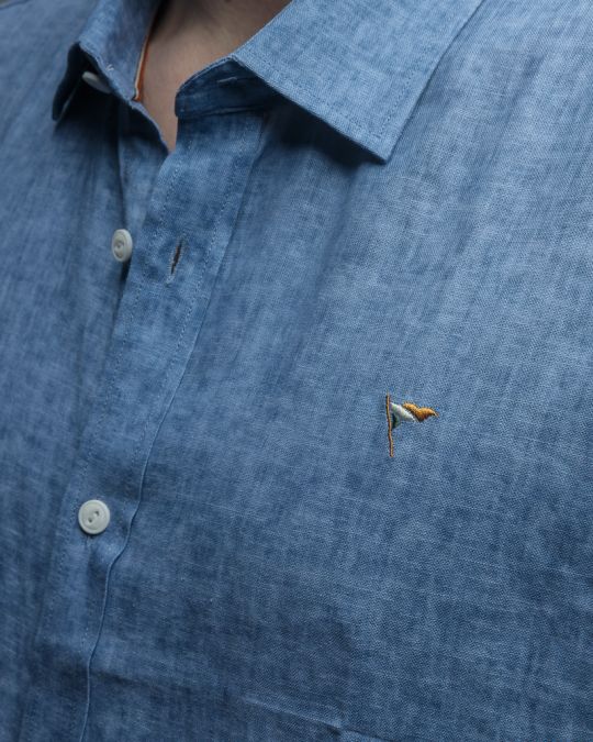 BLUE MEN'S SHIRT 1D26SS5006SS1301