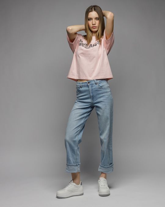 PINK WOMEN'S SHORT SLEEVE T-SHIRT 2D26SS4526SS0105