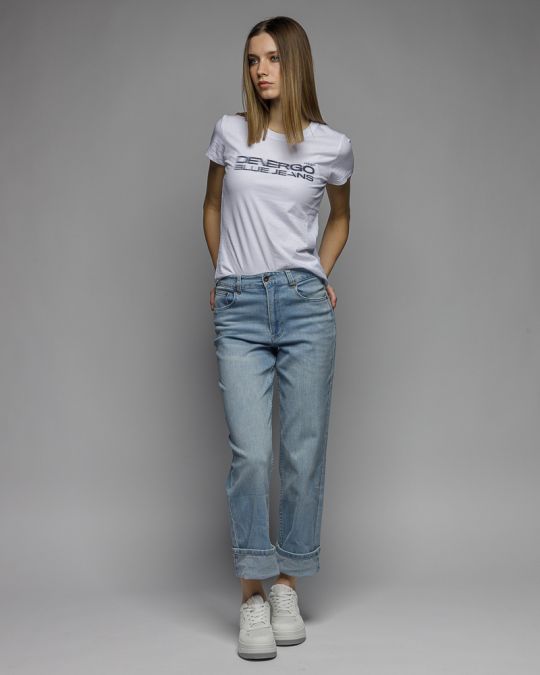 WHITE WOMEN'S SHORT SLEEVE T-SHIRT 2D26SS4549SS0105