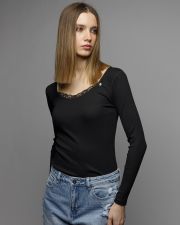 BLACK WOMEN'S LONG SLEEVE T-SHIRT