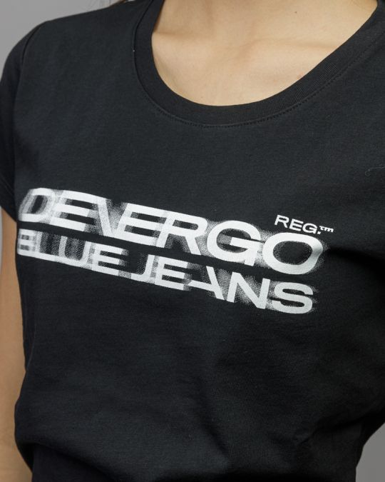 BLACK WOMEN'S SHORT SLEEVE T-SHIRT 2D26SS4549SS0105