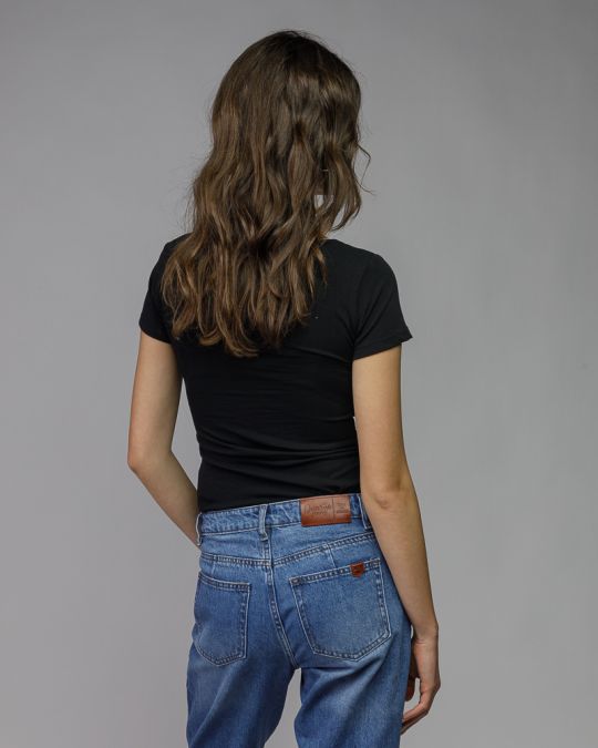 BLACK WOMEN'S SHORT SLEEVE T-SHIRT 2D26SS4552SS0205