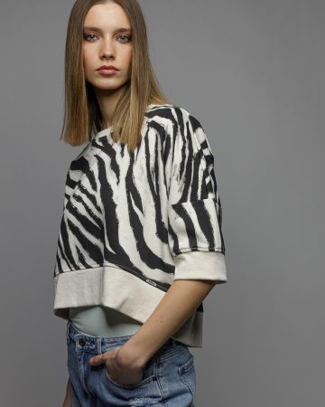 BLACK WOMEN'S SWEATSHIRT 2D26SS4590SS0705