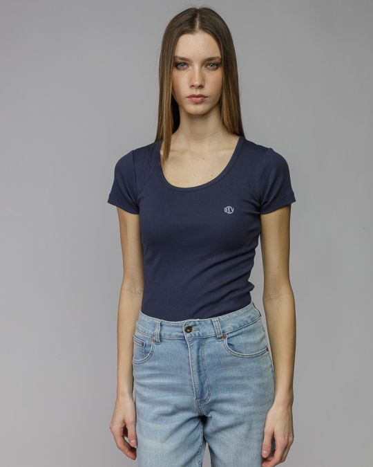 BLUE WOMEN'S SHORT SLEEVE T-SHIRT 2D26SS4521SS3305