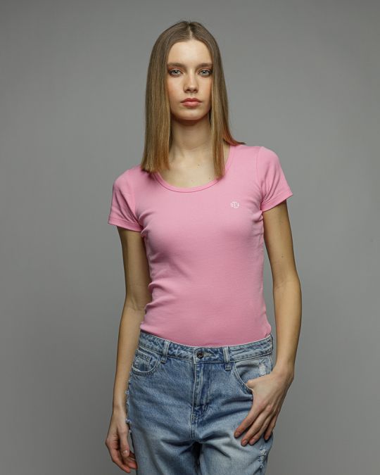 PINK WOMEN'S SHORT SLEEVE T-SHIRT 2D26SS4521SS3305
