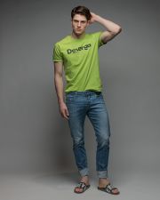 BEIGE FÉRFI RÖVID UJJÚ PÓLÓ