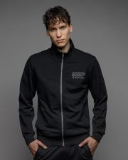 BLACK MEN'S ZIP SWEATER