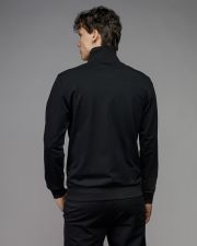 BLACK MEN'S ZIP SWEATER