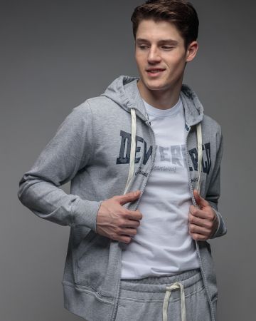 GREY MEN'S ZIP SWEATER 1D26SS4084KA0705