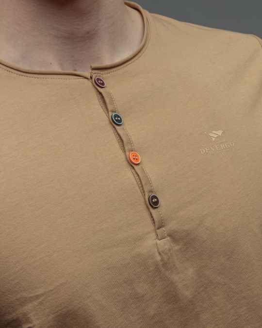 BROWN MEN'S SHORT SLEEVE T-SHIRT 1D26SS4019SS0105