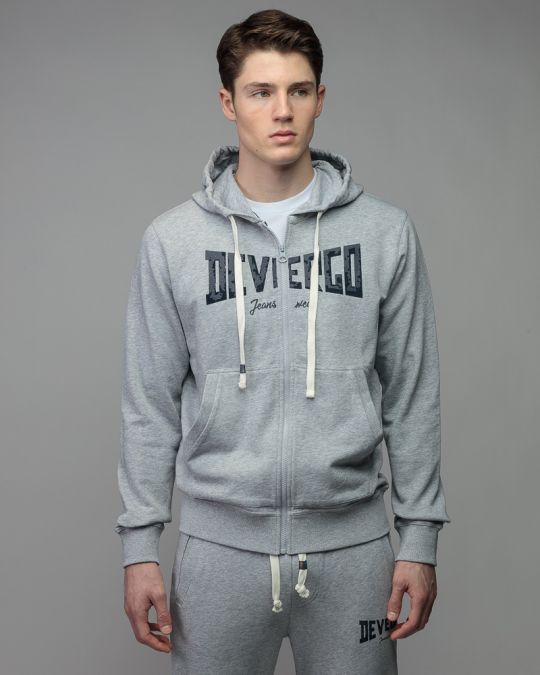 GREY MEN'S ZIP SWEATER 1D26SS4084KA0705