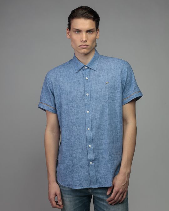 BLUE MEN'S SHIRT 1D26SS5006SS1301