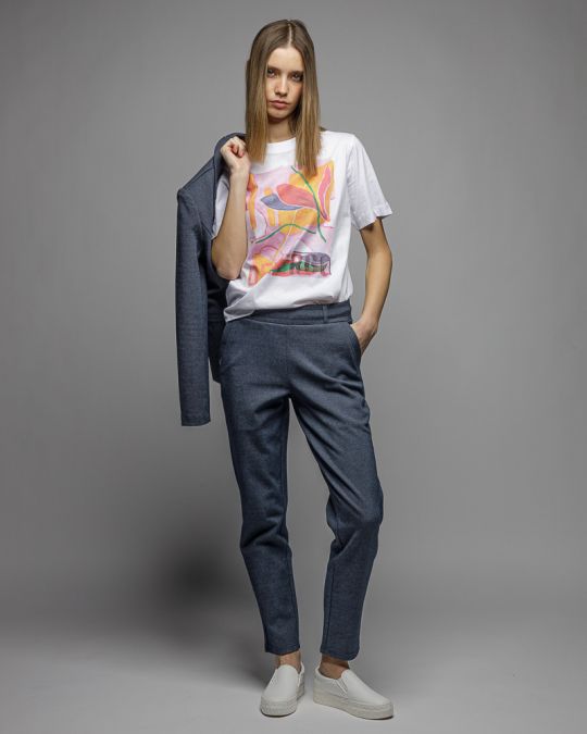 BLUE WOMEN'S TROUSERS 2D26SS1568LP0705