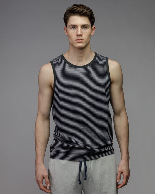 BLACK MEN'S SINGLET 1D26SS4010SL0105