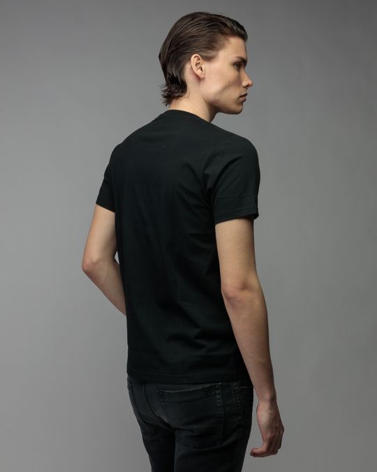 BLACK MEN'S SHORT SLEEVE T-SHIRT 1D26SS4022SS0105