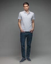 WHITE MEN'S SHORT SLEEVE POLO SHIRT