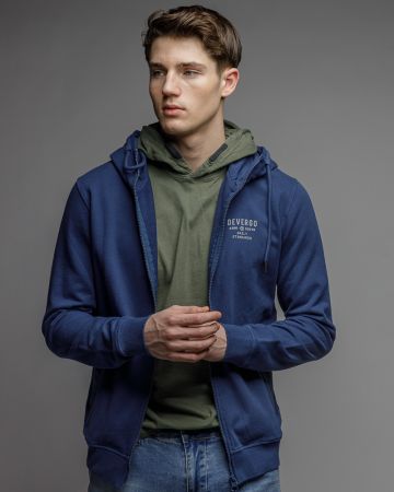 BLUE MEN'S ZIP SWEATER 1D26SS4083KA0706