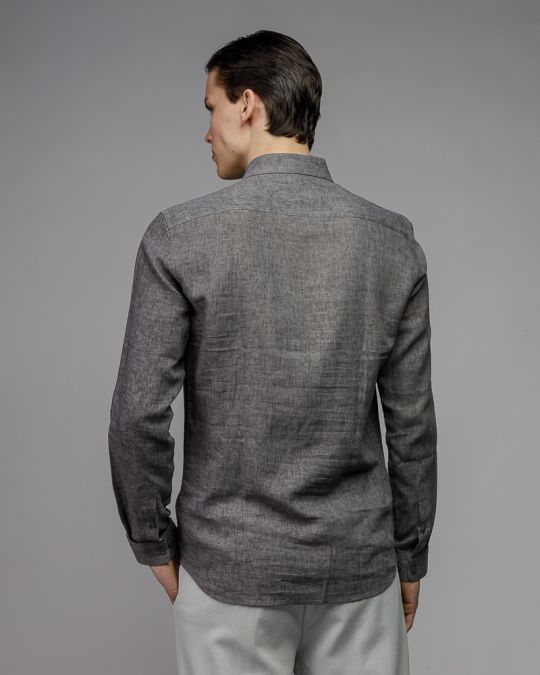 BLACK MEN'S SHIRT 1D26SS5005LS1301