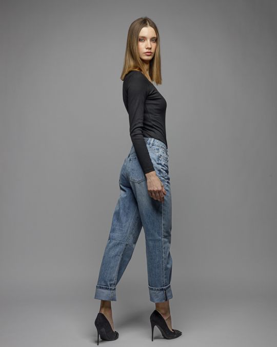 BLACK WOMEN'S LONG SLEEVE T-SHIRT 2D26SS4550LS3305