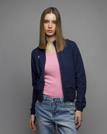 BLUE WOMEN'S ZIP SWEATER 2D26SS4586KA0705