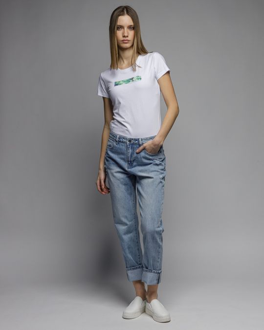 WHITE WOMEN'S SHORT SLEEVE T-SHIRT 2D26SS4541SS0105