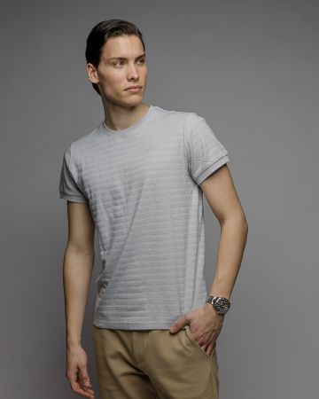 GREY MEN'S SHORT SLEEVE T-SHIRT 1D26SS4016SS0101