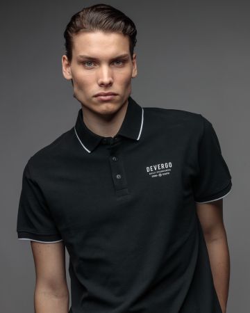 BLACK MEN'S SHORT SLEEVE T-SHIRT 1D26SS4075SS0105