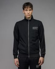 BLACK MEN'S ZIP SWEATER