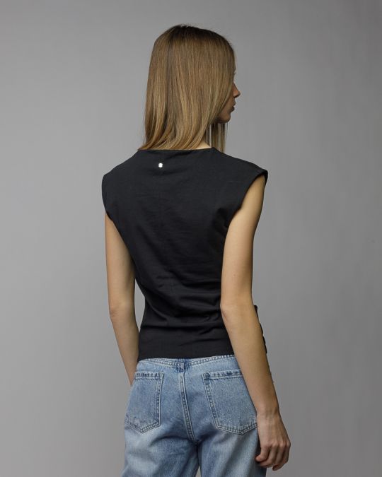 BLACK WOMEN'S TOP 2D26SS4531SL0205