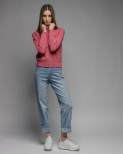 PINK WOMEN'S ZIP SWEATER