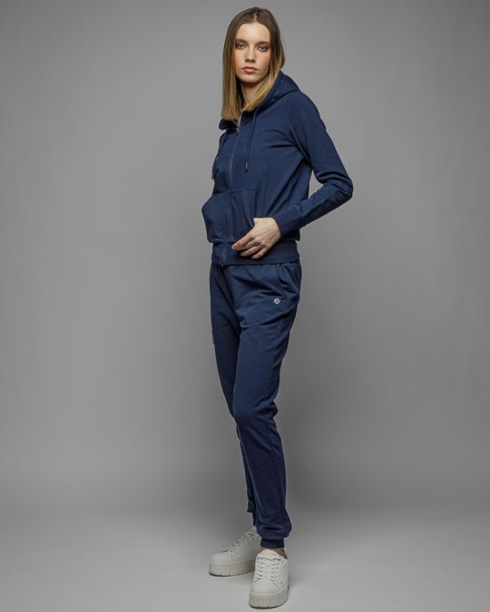 BLUE WOMEN'S HOODED ZIP SWEATER 2D26SS4587KA0705